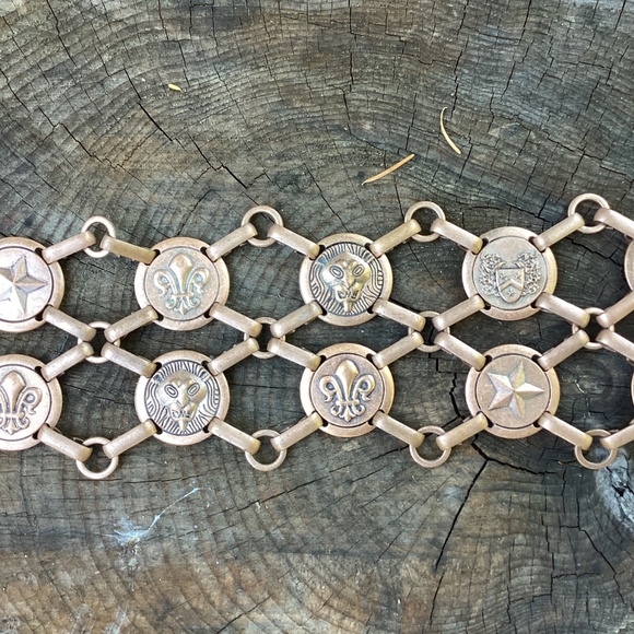 Beautiful Heavy Brass/Bronze Tone Link Design Belt main image 4